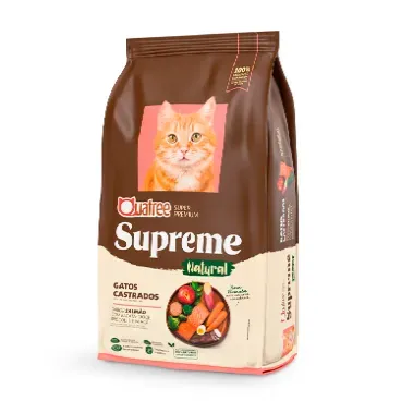 Racao Quatree Supreme Gatos Castrados Salmao embalagem_FRENTE-01